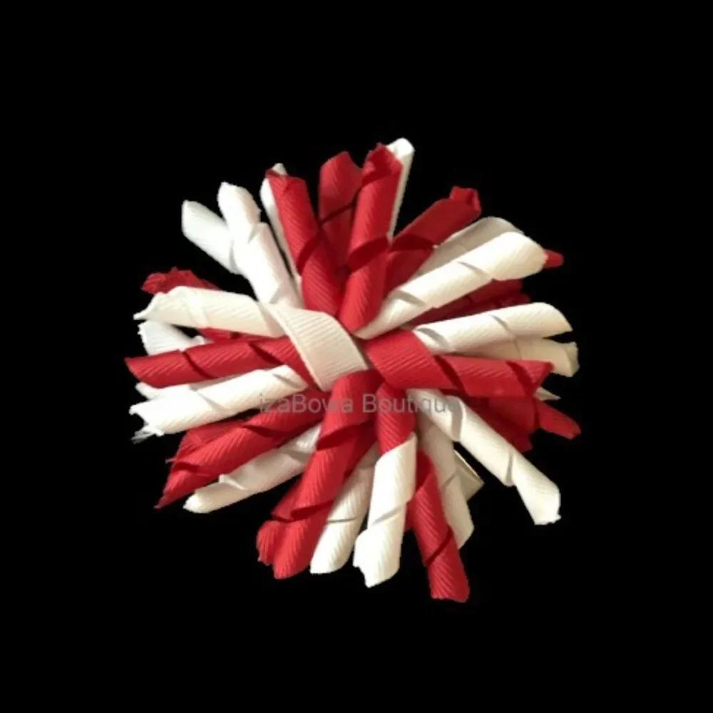 Red & White Korker Bow   4B2030  Handmade NWT Boutique